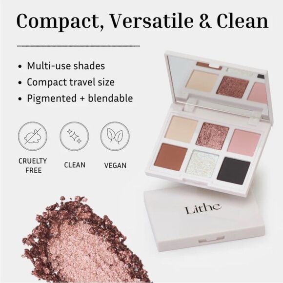 LITHE BEAUTY Astral Eyeshadow Palette Cream, Brown, Black, Pink Shades - Picture 4 of 4